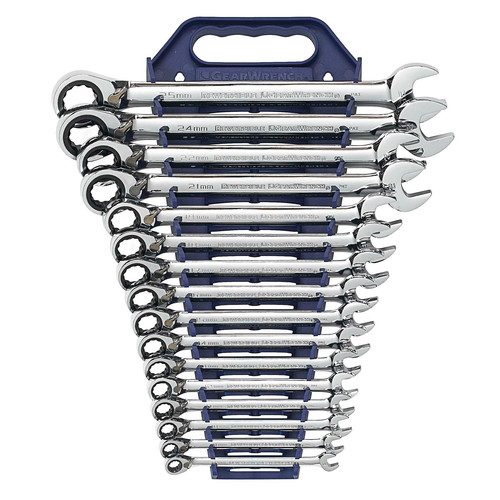 Combination Wrenches | GearWrench 9602N 16-Piece 12-Point Metric Reversible Combination Ratcheting Wrench Set image number 0