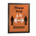 Floor Signs | Durable 491301 DURAFRAME 5.5 x 8.5 Sign Holder - Black Frame (2/Pack) image number 1