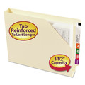 File Folders | Smead 75740 Straight Tab Letter Size 14-pt End Tab Jackets with Reinforced Tabs - Manila (50/Box) image number 4
