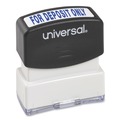  | Universal UNV10056 Pre-Inked 1-Color FOR DEPOSIT ONLY Message Stamp - Blue image number 0