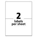 | Avery 95930 5.5 in. x 8.5 in. Shipping Labels-Bulk Packs - White (2/Sheet, 250 Sheets/Box) image number 2