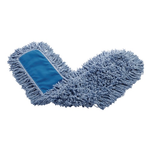 Mops | Rubbermaid Commercial FGJ25700BL00 48 in. Polyester Yarn Twisted Loop Blend Dust Mop - Blue (12/Carton) image number 0