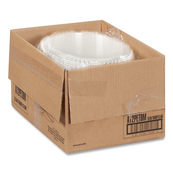 WNA WNA A12PETDM 12 in. Diameter x 2.75 in. h Caterline Plastic Dome Lids - Clear (25/Carton)