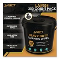 Cleaning Cloths | Gritt Commercial GRI6300 Heavy-Duty Cleaning Wipes, 10 x 12, Citrus, White, 300/Bucket image number 2