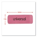 Office Jansan | Universal UNV55120 Rectangular Bevel Block Pencil Erasers - Small, Pink (20/Pack) image number 4