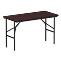 Folding Tables | Alera FT724824MY 48 in. x 23.88 in. x 29 in. Rectangular Wood Folding Table - Mahogany image number 0