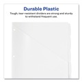 Office Jansan | Avery 16825 5-Tab 11.13 in. x 9.25 in. Write and Erase Durable Plastic Dividers with Straight Pocket - White (1-Set) image number 4