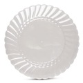 Food Service | WNA RSCW91512PK 9 in. Diameter Classicware Plastic Plates - Clear (12/Pack) image number 1