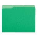Office Jansan | Universal UNV12302 1/3-Cut Assorted Tab Interior File Folders - Letter Size, Green (100/Box) image number 2