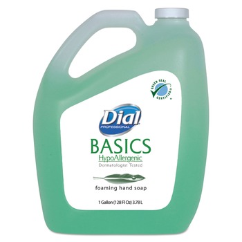 Dial Professional 1700098612 Basics Hypoallergenic Foaming Hand Wash, Honeysuckle, 1 Gal