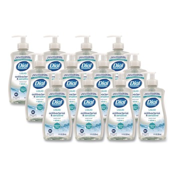 Dial Professional Antibacterial and Sensitive 11 oz Fragrance-Free Liquid Hand Soap - Unscented (12/Carton)