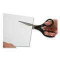  | Westcott 15582 7 in. Long, 2.8 in. Cut Length KleenEarth Pointed Tip Basic Plastic Handle Scissors - Black image number 2