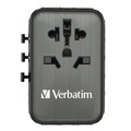 Office Electronics & Batteries | Verbatim 32120 UTA-05 Gan III 2-USB-A/2-USB-C/Quick Charge 4plus Universal Travel Adapter image number 3