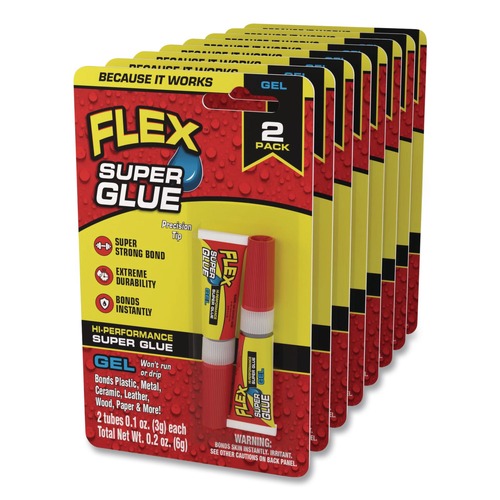 Adhesives & Glues | Flex Seal Products SGGEL2X3 0.1 oz Flex Super Glue - Dries Clear (8/Carton) image number 0