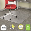 Office Jansan | Deflecto CM11232 45 in. x 53 in. Wide Lipped EconoMat Occasional Use Chair Mat for Low Pile Carpet - Clear image number 7