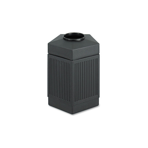 Bulk Savings Pricing 3 | Safco 9486BL 45 Gallon Polyethylene Canmeleon Indoor/Outdoor Pentagon Receptacle - Black image number 0