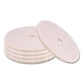 Cleaning & Janitorial Accessories | Boardwalk BWK4017NHE 17 in. Diameter Natural Hog Hair Burnishing Floor Pads - Tan (5/Carton) image number 1