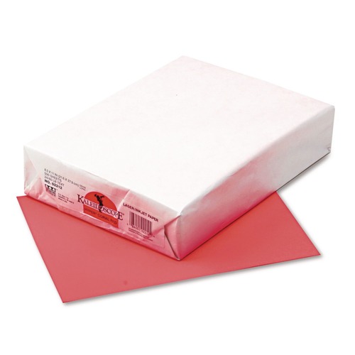 Office Jansan | Pacon P102212 24 lbs. 8-1/2 in. x 11 in. Kaleidoscope Multipurpose Colored Paper - Hyper Coral Red (500/Ream) image number 0