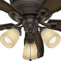 Ceiling Fans | Hunter 53356 52 in. Traditional Ambrose Bengal Ceiling Fan with Light (Onyx) image number 6