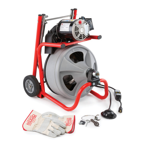 Drain Cleaning | Ridgid K-400 w/C-32 IW 3/8 in. x 75 ft. Wheeled Drum Machine image number 0