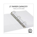  | Samsill 18967 11 in. x 8.5 in. 3 Rings 2 in. Capacity Earth's Choice Plant-Based Round Ring View Binder - White image number 2