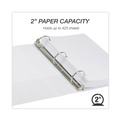 Office Jansan | Samsill 18967 11 in. x 8.5 in. 3 Rings 2 in. Capacity Earth's Choice Plant-Based Round Ring View Binder - White image number 2
