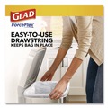 Cleaning & Janitorial Supplies | Glad 78563 ForceFlex 10.19 in. x 9.81 in. 13-Gal. Tall Kitchen Drawstring Trash Bags - Fresh Clean Scent Gray (3/Carton) image number 5