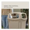 Trash Cans | Rubbermaid Commercial FG917388BEIG Ranger 45-Gallon Fire-Safe Structural Foam Open-Style Container - Beige image number 1