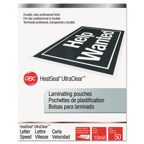 Laminating Supplies | GBC 3745091B UltraClear 9 in. x 11.5 in. 10 mil Thermal Laminating Pouches - Gloss Clear (50/Box) image number 0