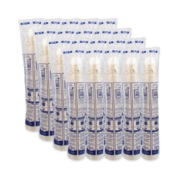 SOLO ProPlanet Seal Symphony Design Wax-Coated 9 oz. Cold Paper Cups - Beige/White (2000/Carton)