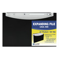 Sheet Protectors | C-Line 48221 12 in. Expansion 1/5-Cut Tabs 21-Pocket Letter Size Stand-Up Design Expanding File - Black image number 1