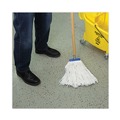 Cleaning Cloths | Boardwalk BWKRM32016 16 oz. Rayon Cut-End Lie-Flat Mop Head - White (12/Carton) image number 7