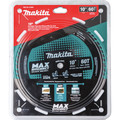 Miter Saw Blades | Makita B-66961 10 in. 60T Carbide-Tipped Max Efficiency Miter Saw Blade image number 3