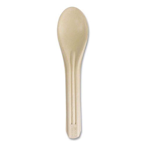 Cutlery | World Centric SP-NT-6 NoTree Paper Spoon Light Mediumweight Cutlery - Natural (1000/Carton) image number 0
