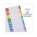 Office Jansan | Universal UNV24808 11 in. x 8.5 in. 15-Tab Deluxe Table of Contents Dividers for Printers - White (6/Pack) image number 2