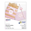 Office Jansan | Avery 22877 2 in. Diameter Round Print-to-the Edge Labels with SureFeed and EasyPeel - Matte White (300/Pack) image number 0