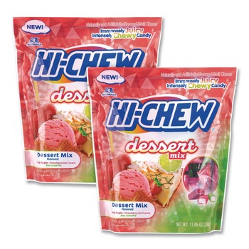 Hi-Chew 11.65 oz. Stand Up Pouch Dessert Mix - Candy Apple/Strawberry Ice Cream/Key Lime Pie (2/Carton)