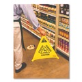 Safety Equipment | Rubbermaid Commercial FG9S0100YEL 3-Sided Fabric 21 in. x 21 in. x 30 in. Multilingual Pop-Up Wer Floor Safety Cone - Yellow image number 4