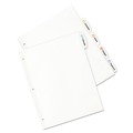 Office Jansan | Avery 14434 11 x 8.5 Big Tab Printable Label 5-Tab Dividers - White (20/Pack) image number 5