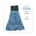 New Year New Savings! Save $25 off $150 | Boardwalk BWK402BL Cotton/Rayon Fiber Premium Standard Mop Head - Medium, Blue (12/Carton) image number 3