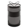 Trash & Waste Bins | Rubbermaid Commercial FGS55ETBKPL 51 gal. Classics Perforated Steel Open Top Receptacle - Black image number 2