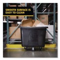 Trash & Waste Bins | Rubbermaid Commercial FG461900BLA 149 gal 600 lb Capacity Plastic Cube Truck - Black image number 6