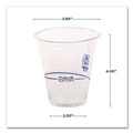 Labor Day Sale! Save $30 off $199! | Eco-Products EP-CR12 BlueStripe 12 oz. Plastic 25 Percent Recycled Content Cold Cups - Clear/Blue (20/Carton) image number 5