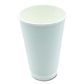 Cups and Lids | Boardwalk BWKDW16HCUP 16 oz Double-Walled Paper Hot Cups - White (500/Carton) image number 1