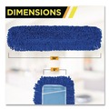 Mops | Gritt Commercial GRI182363PK 36 in. x 5 in. Microfiber Looped Dust Mop Pad Head - Blue (3/Pack) image number 4