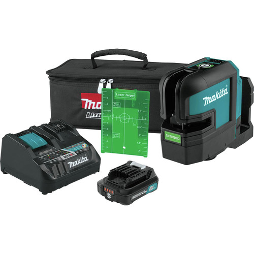 Makita Sk105gdnax 12v Max Cxt Lithium Ion Cordless Self Leveling Cross Line Green Beam Laser Kit 2 Ah Cpo Outlets