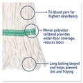 Boardwalk BWK502WHEA Cotton/ Synthetic Fiber Super Loop Wet Mop Head - Medium, White image number 6