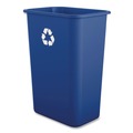 Trash & Waste Bins | Boardwalk TCIND1012BLR 10 Gallon Polypropylene Recycling Container - Blue image number 0