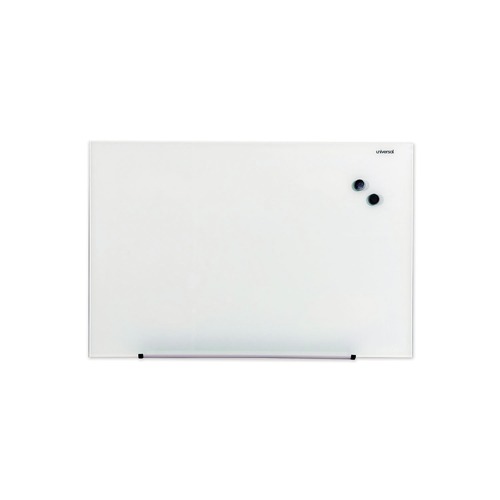 Office Jansan | Universal UNV43202 Frameless 36 in. x 24 in. Magnetic Glass Marker Board - White image number 0