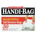 Storage Accessories | Handi-Bag 1516848 24 in. x 27.38 in. 13-Gallon Drawstring Kitchen Bags - White (50/Box) image number 1
